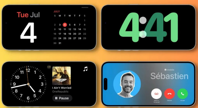 休宁苹果手机维修分享iOS17横屏充电待机显示有什么好处 
